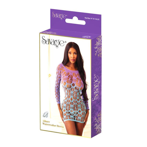 ALLURE OMBRE DRESS PURPLE/TEAL - SAVSB202