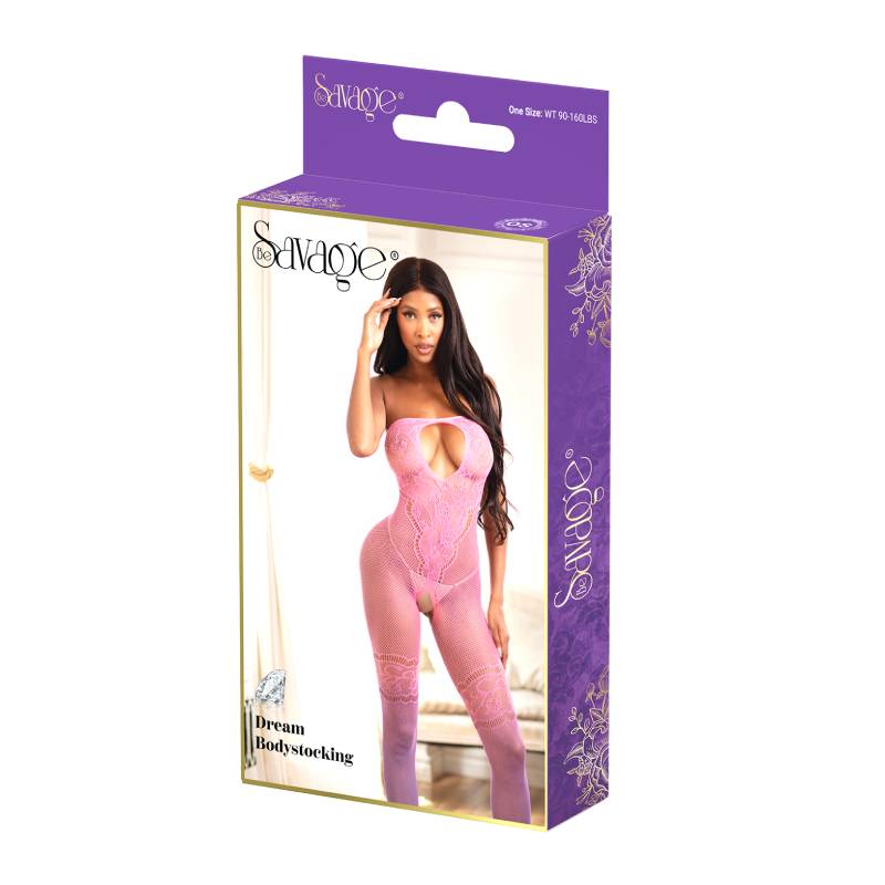 DREAM BODYSTOCKING PINK/PURPLE - SAVSB203