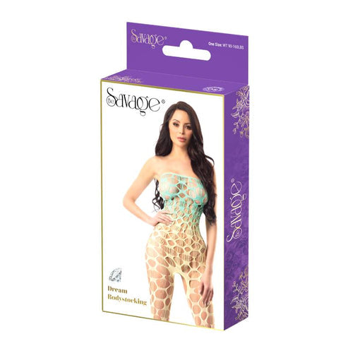 DREAM BODYSTOCKING TEAL/YELLOW - SAVSB204