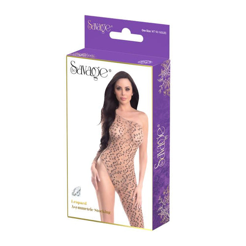 LEOPARD ASYMMETRIC STOCKING LEOPARD - SAVSB214
