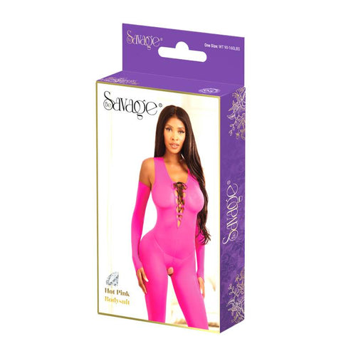 HOT PINK BODYSUIT PINK - SAVSB223
