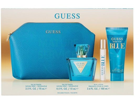SEDUCTIVE BLUE 4PC SET, WOMEN'S GIFT SET, EDT-Pinkfoxxx