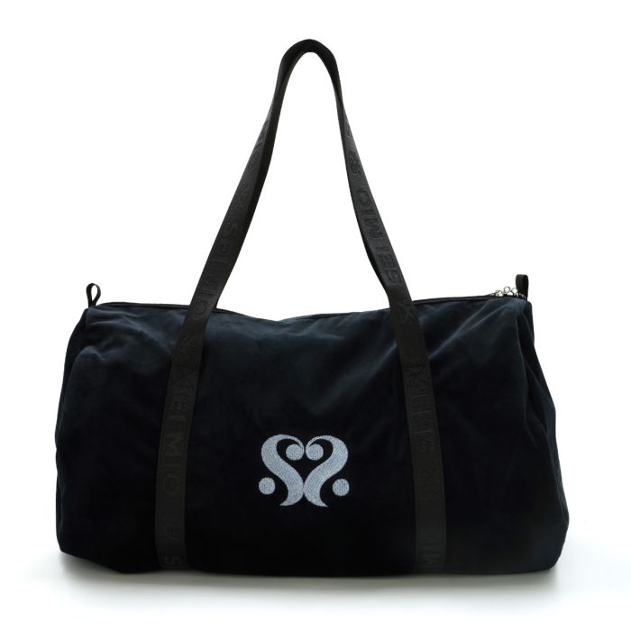 SEI MIO - Velvet Duffle Bag - Black - SM-036