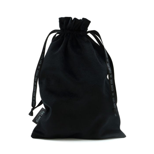 SEI MIO - Velvet Drawstring Bag - Black (300mm x 200mm) - SM-037