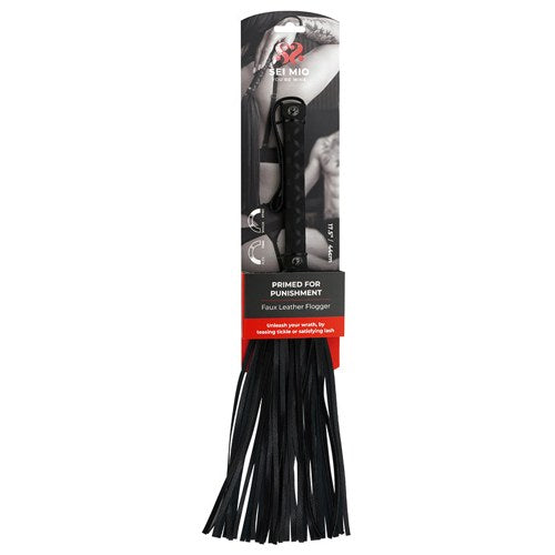 SEI MIO Primed for Punishment Faux Leather Flogger