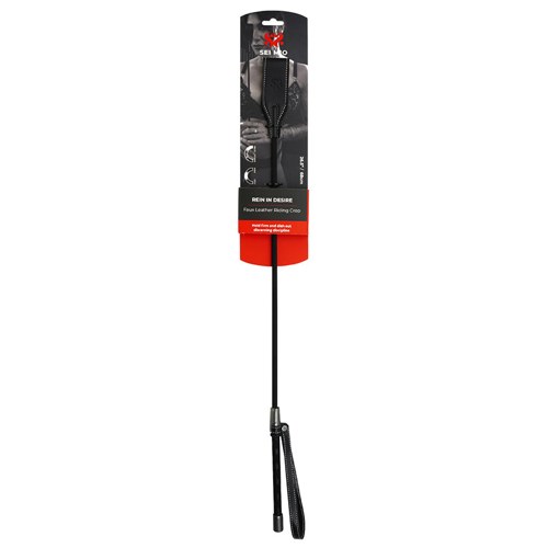 SEI MIO Rein in Desire Faux Leather Riding Crop