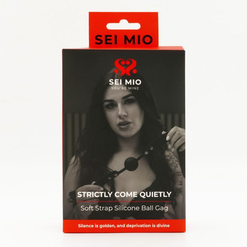 SEI MIO STRICTLY COME QUIETLY SOFT STRAP SILICONE BALL GAG - CRESM032
