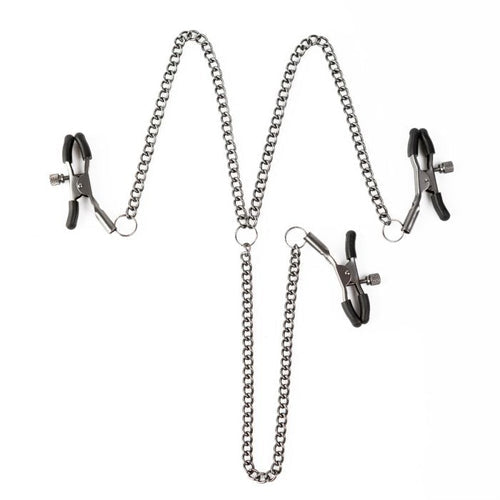 SEI MIO TRIPLE TEASE ADJUSTABL NIPPLE AND CLIT CLAMP SET - CRESM027