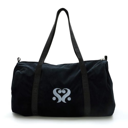 SEI MIO - Velvet Duffle Bag - Black - SM-036