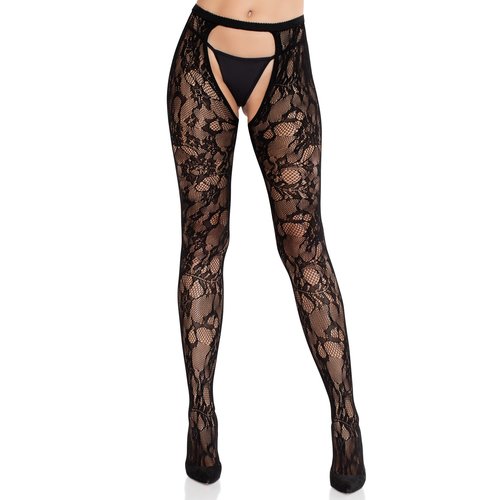 Selene Lace Crotchless Tights - 1611      00122