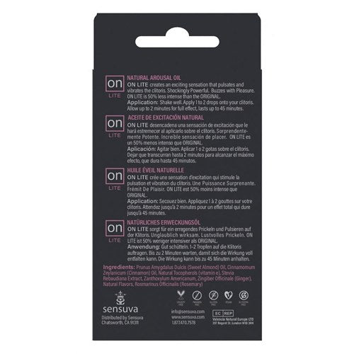 Sensuva ON Lite Arousal Oil 5ml Bottle Medium Box