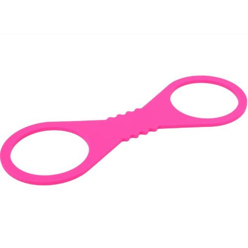 SEX & MISCHIEF HOT PINK LARGE SILICONE CUFFS - SS10234