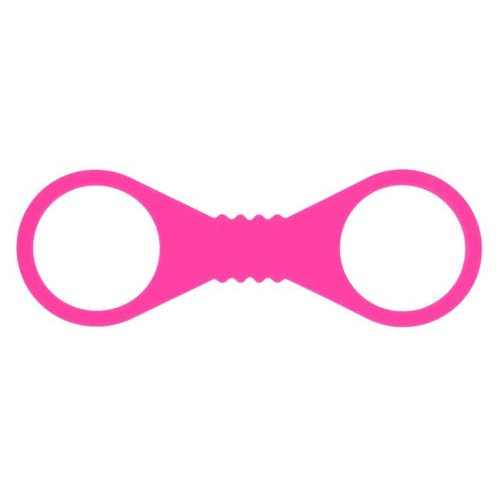 SEX & MISCHIEF HOT PINK LARGE SILICONE CUFFS - SS10234