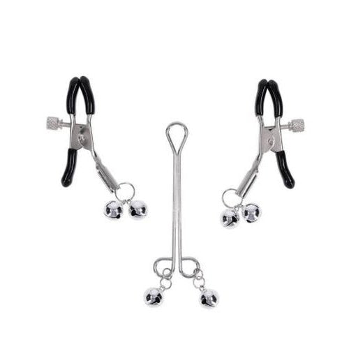 SEX & MISCHIEF SHADOW BELL NIPPLE AND CLIT JEWELRY - SS10305