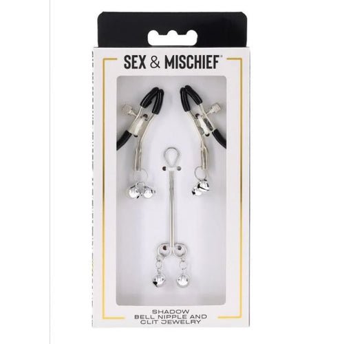 SEX & MISCHIEF SHADOW BELL NIPPLE AND CLIT JEWELRY - SS10305