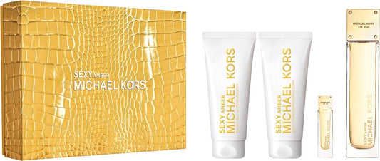 SEXY AMBER 4PC SET, WOMEN'S GIFT SET, EDP-Pinkfoxxx