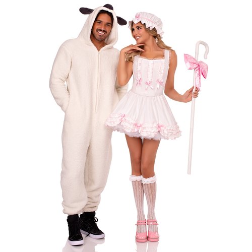 Shepherdess & Sheep Couples Costume - shepherdess-sheep-couples-costume