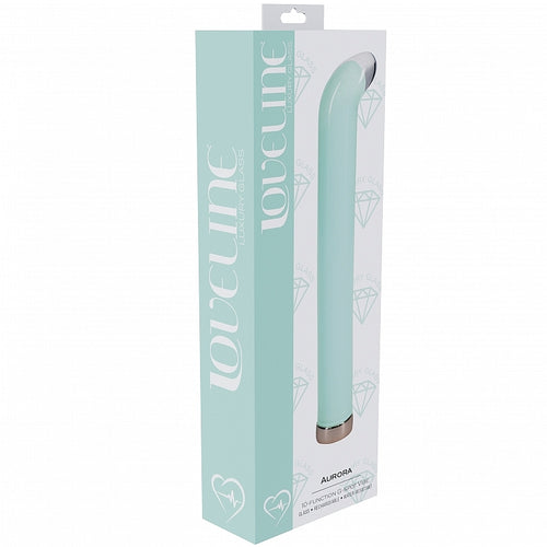LOVELINE AURORA 6.3 G-SPOT VIBRATOR GLASS GREEN " - SHTLOVU093GRN