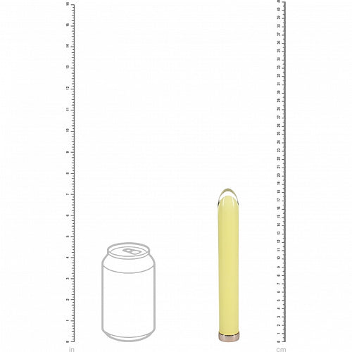 LOVELINE SPARKLE 6.3 VIBRATOR GLASS YELLOW " - SHTLOVU092YEL