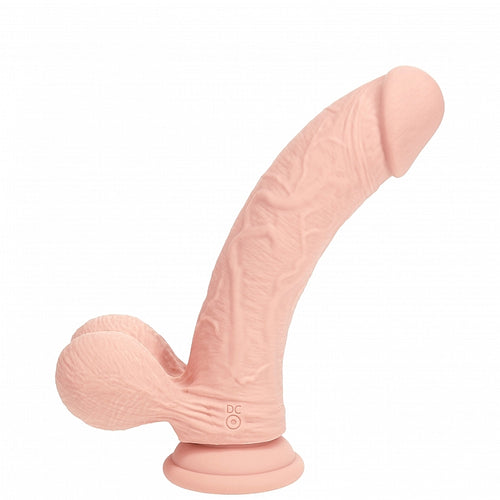REALROCK RECHARGEABLE DUAL LAYERED VIBRATING CURVED 7IN W/BALLS - SHTREA213FLE