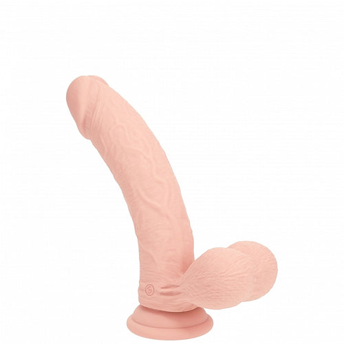 REALROCK RECHARGEABLE DUAL LAYERED VIBRATING CURVED 6IN W/BALLS - SHTREA212FLE