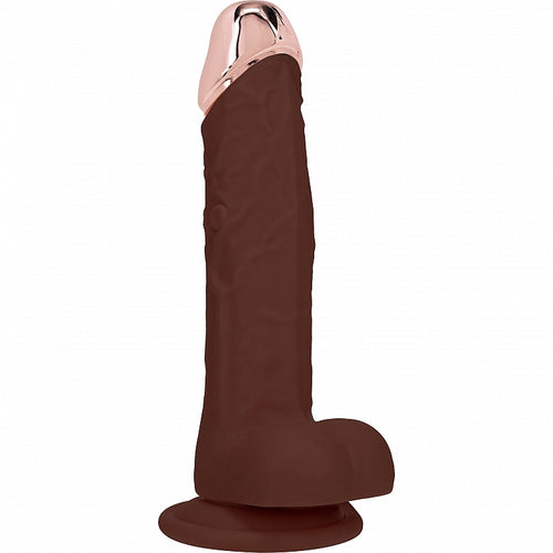 REALROCK WIRELESS RECHARGEABLE METALHEAD REGULAR STRAIGHT 8IN W/BALLS BROWN - SHTREA211BRN