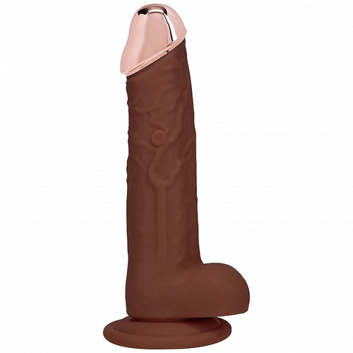 REALROCK WIRELESS RECHARGEABLE METALHEAD REGULAR STRAIGHT 8IN W/BALLS BROWN - SHTREA211BRN