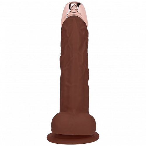 REALROCK WIRELESS RECHARGEABLE METALHEAD REGULAR STRAIGHT 8IN W/BALLS BROWN - SHTREA211BRN