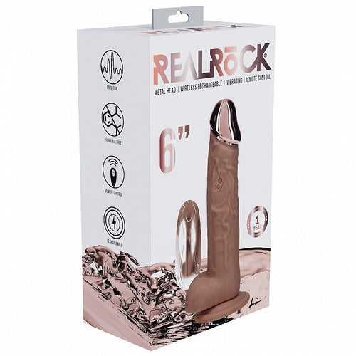 REALROCK WIRELESS RECHARGEABLE METALHEAD REGULAR STRAIGHT W/BALLS TAN - SHTREA209TAN