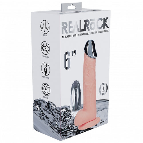 REALROCK WIRELESS RECHARGEABLE METALHEAD REGULAR STRAIGHT W/BALLS - SHTREA209FLE