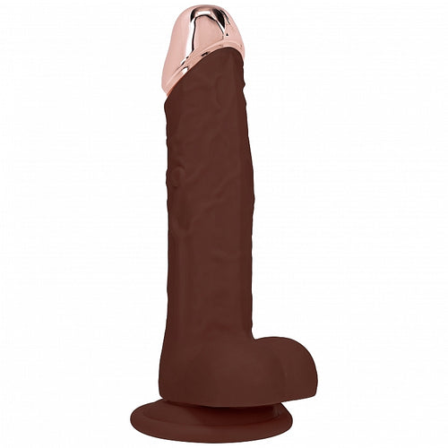 REALROCK WIRELESS RECHARGEABLE METALHEAD REGULAR STRAIGHT W/BALLS BROWN - SHTREA209BRN