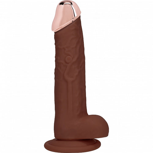 REALROCK WIRELESS RECHARGEABLE METALHEAD REGULAR STRAIGHT W/BALLS BROWN - SHTREA209BRN