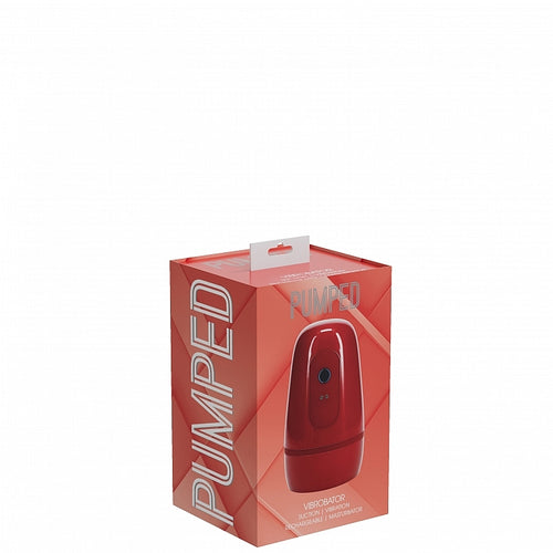 PUMPED VIBROBATOR MASTURBATOR SUCTION METALLIC RED - SHTPMP068MRD