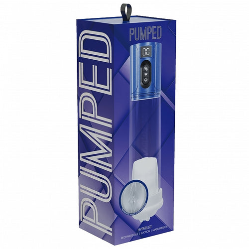 PUMPED HYPERLIFT MASTURBATOR SUCTION METALLIC BLUE - SHTPMP067MBL