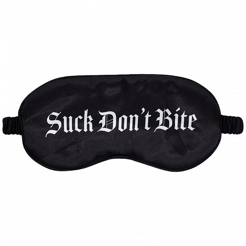 OUCH SUCK DON'T BITE PRINTED MASK SATIN BLACK - SHTOU1068BLK