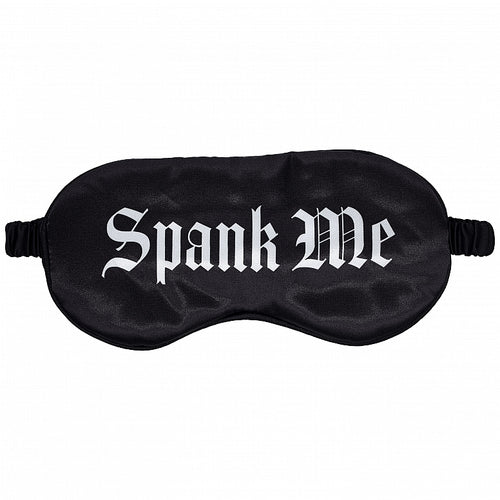 OUCH SPANK ME PRINTED MASK SATIN BLACK - SHTOU1067BLK