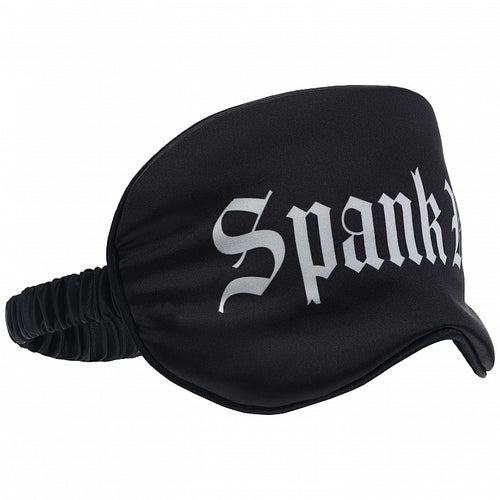 OUCH SPANK ME PRINTED MASK SATIN BLACK - SHTOU1067BLK
