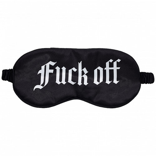 OUCH FUCK OFF PRINTED MASK SATIN BLACK - SHTOU1066BLK