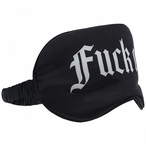 OUCH FUCK OFF PRINTED MASK SATIN BLACK - SHTOU1066BLK