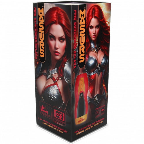 MASTURS SOLARA FIRE SORCERESS MULTI FUNCTION MASTURBATOR - SHTMAS001RED