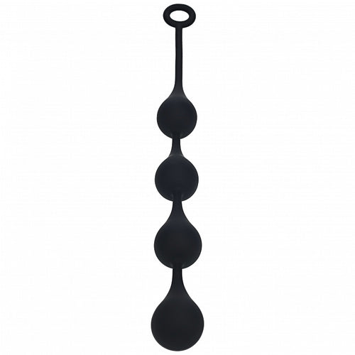 LEVELZ WATERDROP SILICONE ANAL BALLS XL 50MM BLACK - SHTLVL040006BLK