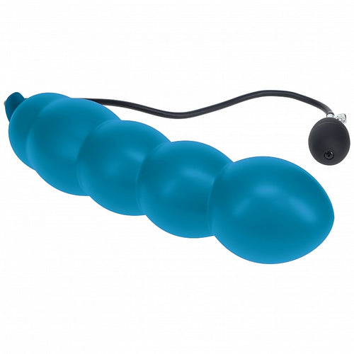 LEVELZ BEADED INFLATABLE SILICONE ANAL PLUG TEAL - SHTLVL040002TEA