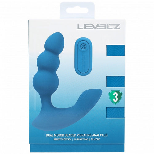 LEVELZ DUAL MOTOR REMOTE SILICONE PROSTATE STIMULATOR TEAL - SHTLVL030040TEA