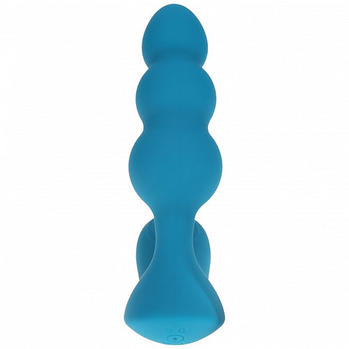 LEVELZ DUAL MOTOR REMOTE SILICONE PROSTATE STIMULATOR TEAL - SHTLVL030040TEA