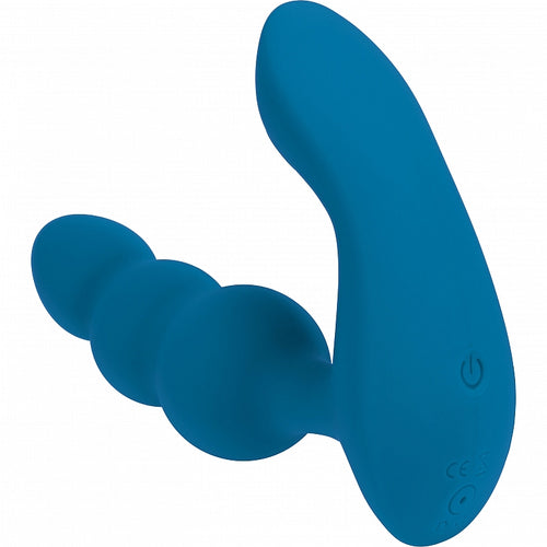 LEVELZ DUAL MOTOR REMOTE SILICONE PROSTATE STIMULATOR TEAL - SHTLVL030040TEA