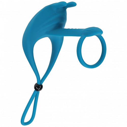 LEVELZ ADJUSTABLE BUNNY VIBRATING LASSO COCK RING TEAL - SHTLVL030002TEA