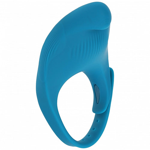 LEVELZ ADJUSTABLE VIBRATING COCK RING TEAL - SHTLVL030001TEA