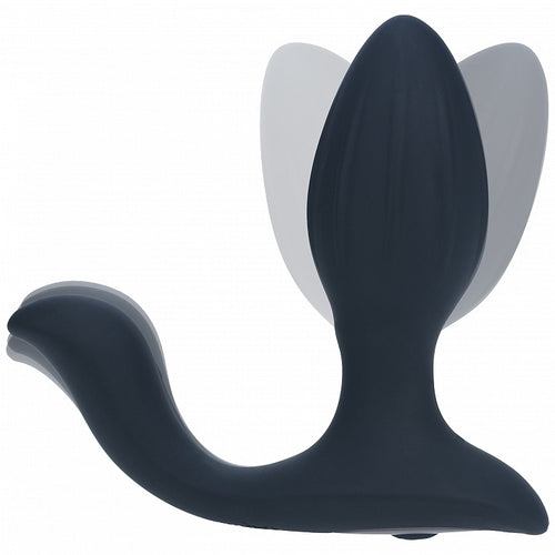 LEVELZ VIBRATING & ROTATING SILICONE ANAL PLUG BLACK - SHTLVL030029BLK