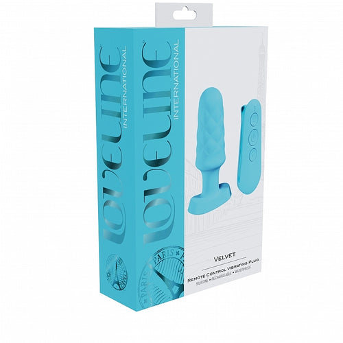 LOVELINE VELVET REMOTE CONTROL VIBRATING BLUE - SHTLOVU056BLU