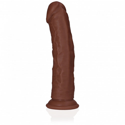 REALROCK REALISTIC SKIN CURVED REALISTIC DILDO 7 " - SHTREA117BRN